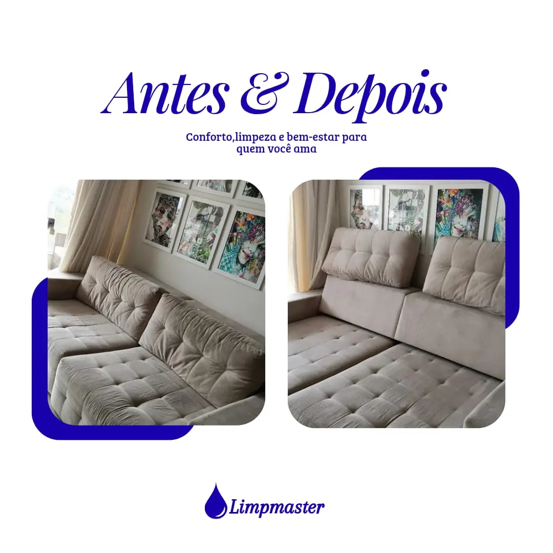 Antes e depois — tapete higienizado pela LimpMaster