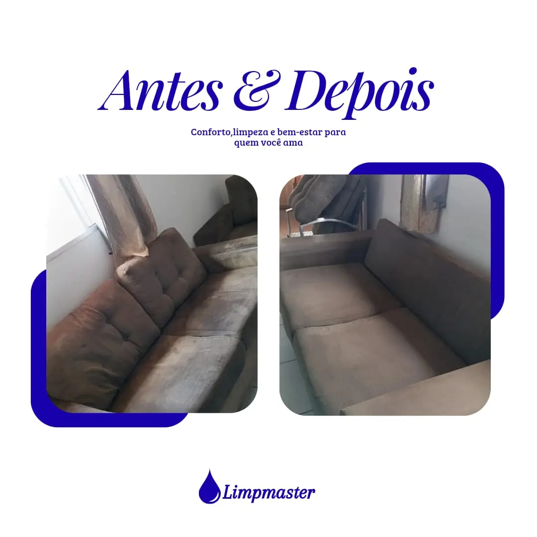 Antes e depois — lavagem a seco profissional