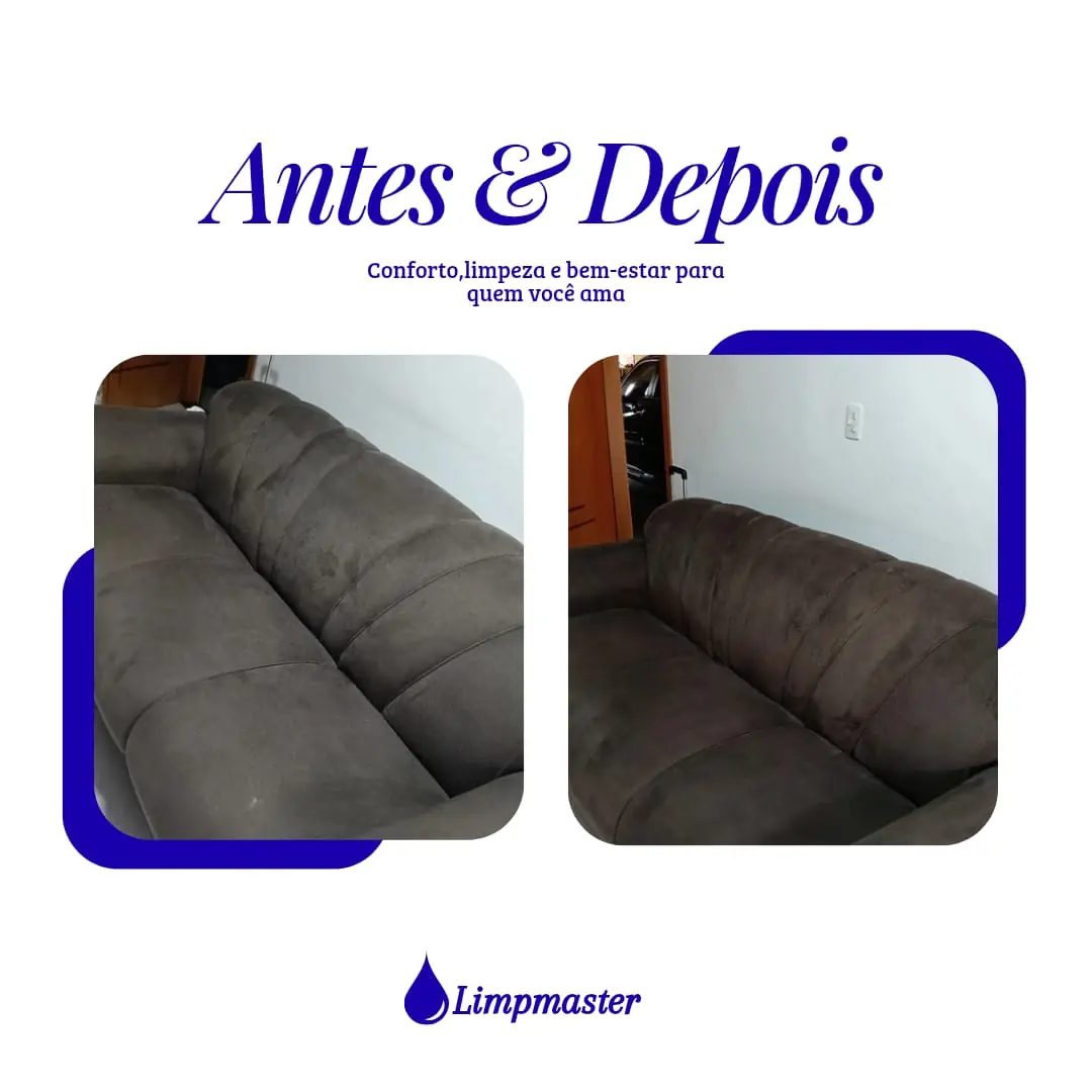 Antes e depois — tapete higienizado pela LimpMaster